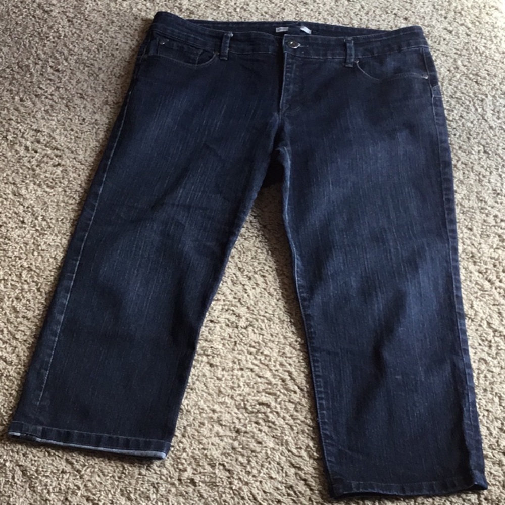 Bandolino‎ Dark Wash Crop Denim Size 14 Streetstyle Capri